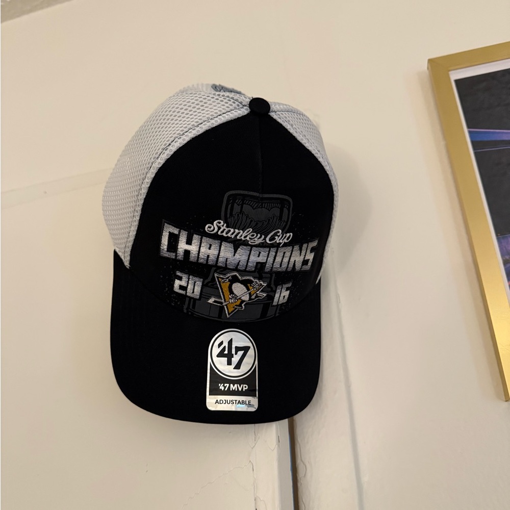 47 Brand Black and White Champions Hat